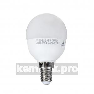 Лампа светодиодная LED Шар GL45 7Вт Е14 230v 4500K 560Лм
