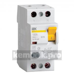Выключатель дифференциального тока (УЗО) ВД1-63 2Р 50А 30мА А(Электромеханическое)