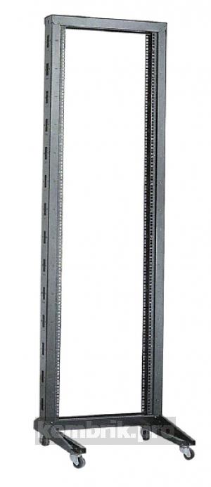 Стойка ITK 19 дюймов однорамная 47Uх600x600мм на роликах черная