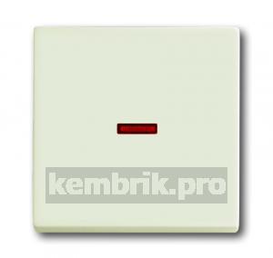 SOLO/FUTURE Клавиша для одноклавишных выключателей/переключателей/кнопок с красной линзой chalet-white