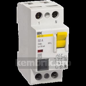 Выключатель дифференциального тока (УЗО) 2п 16А 10мА ВД1-63 АС(Электромеханическое)