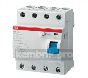 Выключатель дифференциального тока (УЗО)4п 100А 30мА F204 АС