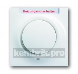IMPULS Клавиша для механизма одноклавишного выключателя/переключателя/кнопки с красной линзой с маркировкой HNS альпийский белый