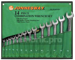 Набор гаечных ключей, 14 шт. Jonnesway W26414s (9.5 - 31.75 мм)