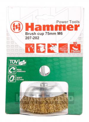 Кордщетка Hammer 207-202 75*0,3*m6 мягкая гофрированная