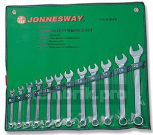 Набор комбинированных гаечных ключей в чехле, 12 шт. Jonnesway W26112s (8 - 22 мм)
