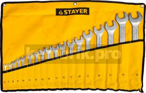 Набор ключей Stayer 27081-h18 (6 - 32 мм)